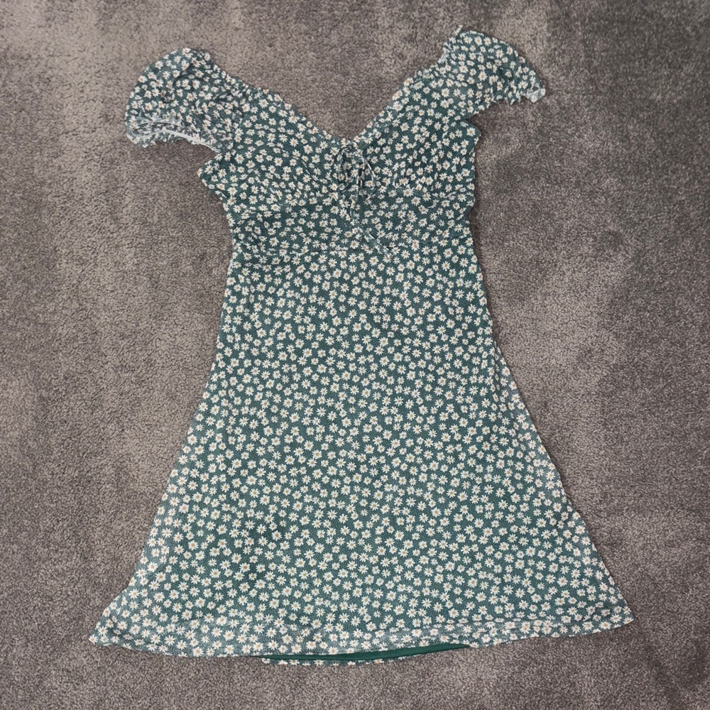 Wallflower Teal Floral Mini Dress